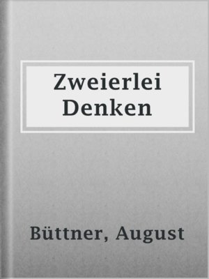 cover image of Zweierlei Denken